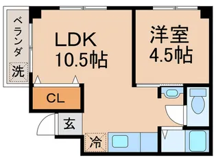 シャ-レ-シバタ【3階】の間取り