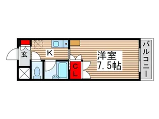 旭町ハイツ【3階】の間取り