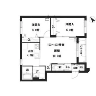 グランメール藤ハウス【1階】の間取り