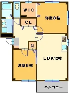 カーサ ハピネスB【1階】の間取り