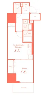 ラフィシア関内【4階】の間取り