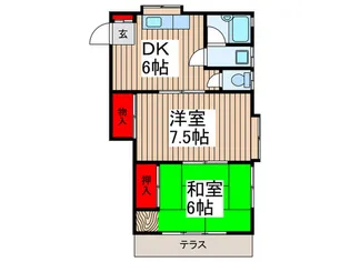 ルミネス関根【1階】の間取り