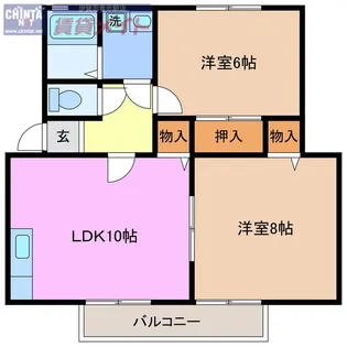 グリーンハイツ利平治【1階】の間取り