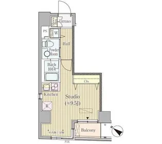 コルティーレ日本橋人形町【7階】の間取り
