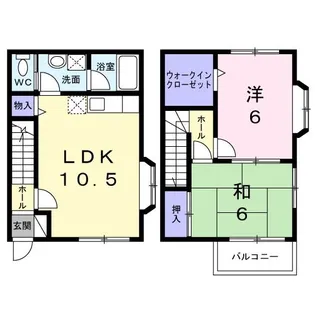 ミドルヴィレッジ【1階】の間取り