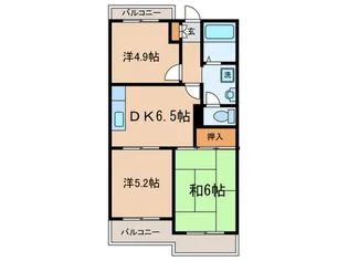 フォックスヒルズ百合丘【1階】の間取り
