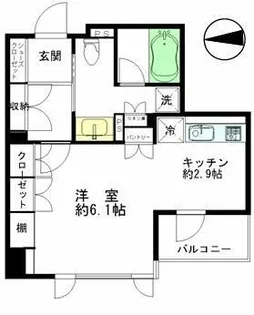 ユニーブル杉並高円寺【2階】の間取り
