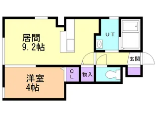 モントレゾールK【1階】の間取り