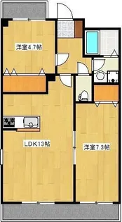 カーネリアン健軍【3階】の間取り