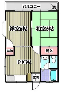第二旭ハイツ【1階】の間取り