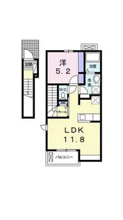 ル・バンブー空港通【2階】の間取り