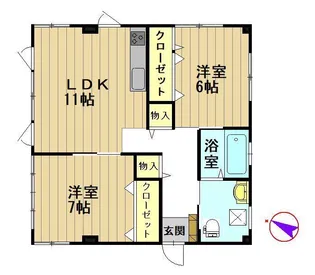 グラシアI【1階】の間取り