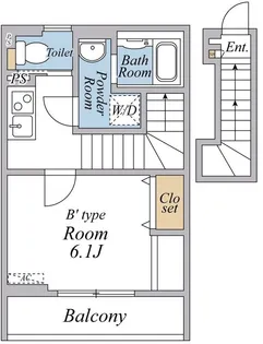 リブリ・国立ルミエール【2階】の間取り