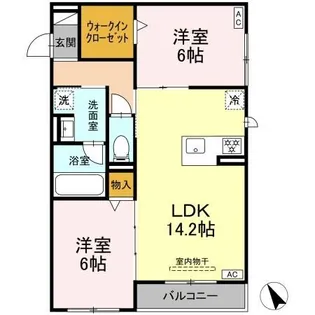 ワイズヴィラ岐南EAST【3階】の間取り