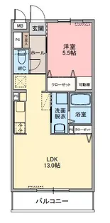 レジデンスガーデン【3階】の間取り