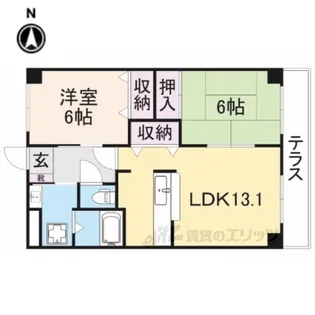 グランヴェール【1階】の間取り