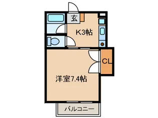 サンハイツ明大寺【1階】の間取り
