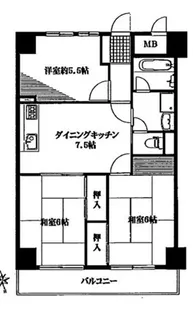 コーポサンシティ光町【5階】の間取り