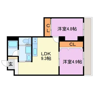 ソフィア墨染駅前【2階】の間取り