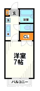 シャンブルC【2階】の間取り