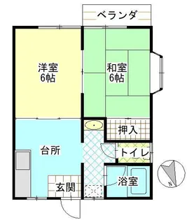 コーポひまわり【1階】の間取り