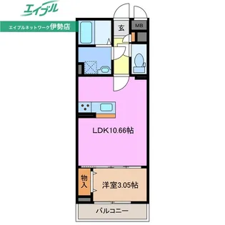MTF-II咲【1階】の間取り