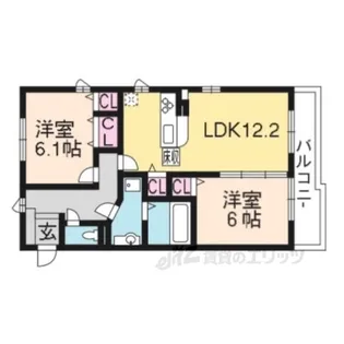 セジュール芹川【3階】の間取り
