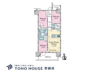 プレシス本厚木セントル【10階】の間取り
