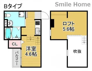 REVE住之江【1階】の間取り