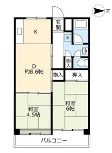 UR尾上【9階】の間取り