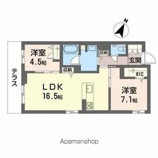 シクラシオン【1階】の間取り