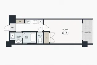 ISI BLDG FUNAIRI【6階】の間取り