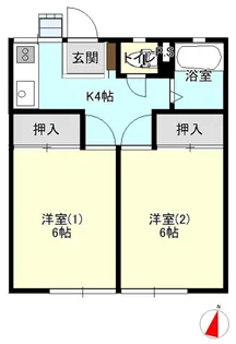 菊美荘II【1階】の間取り