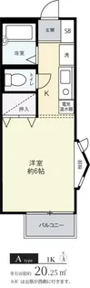 セジュールF B棟【1階】の間取り