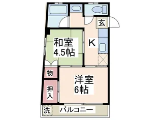 フォ-ラムハイツ【4階】の間取り