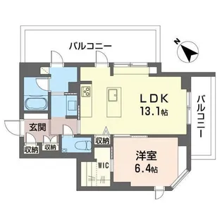 コンティキュール熊之堂【4階】の間取り