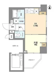グランカーサ錦糸町II【9階】の間取り