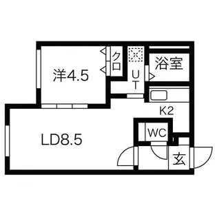 クラヴィス本郷通8【2階】の間取り
