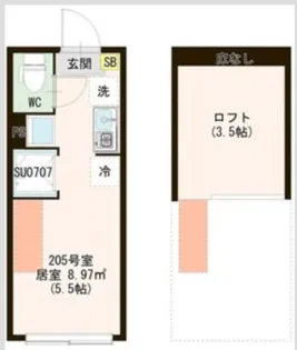 Hermitage東向島【2階】の間取り