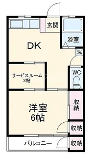 メッサージュ栗木【3階】の間取り