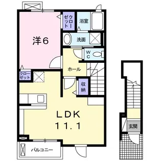 ココ ジョンヌ【2階】の間取り