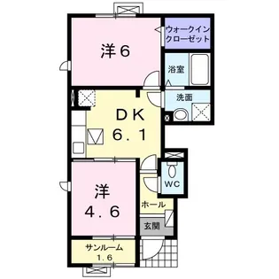 フラン・アヴェニュ【1階】の間取り