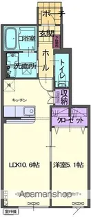 la ash II【1階】の間取り