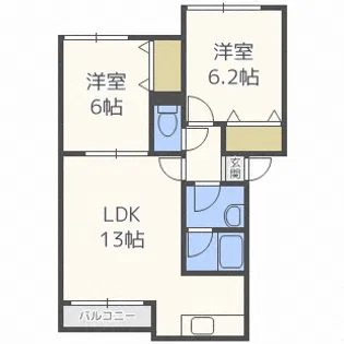 ゼルダIII【2階】の間取り