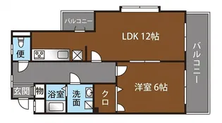 インパルス大橋【4階】の間取り