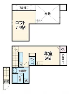 ハーベスト蘇我【2階】の間取り