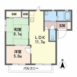 ポンテ ピエールII【1階】の間取り