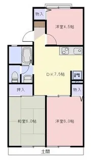 サンパレスII【1階】の間取り