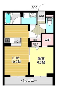 アトリエール白樺【2階】の間取り