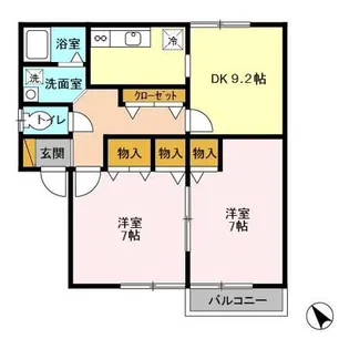 エスポワール【1階】の間取り
